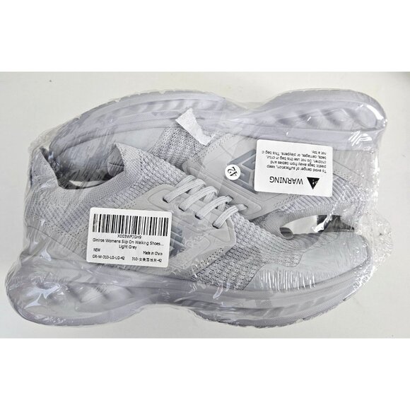 Womens Size 11/42 Gray Lace Up  Walking Shoes Running Sneakers Non Slip Durable - Picture 5 of 10
